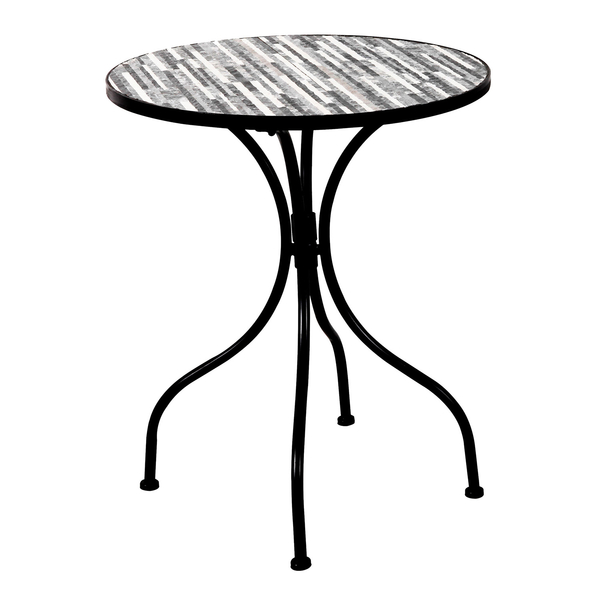 Σετ Μεταλλικό από 1 Τραπεζι + 2 Πτυσσόμενες Καρέκλες με Κεραμική Πέτρα