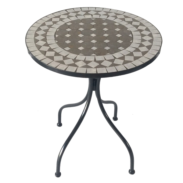 Σετ Μεταλλικό Τραπέζι + Πτυσσόμενες Καρέκλες Διακόσμηση Bistro Μωσαϊκού